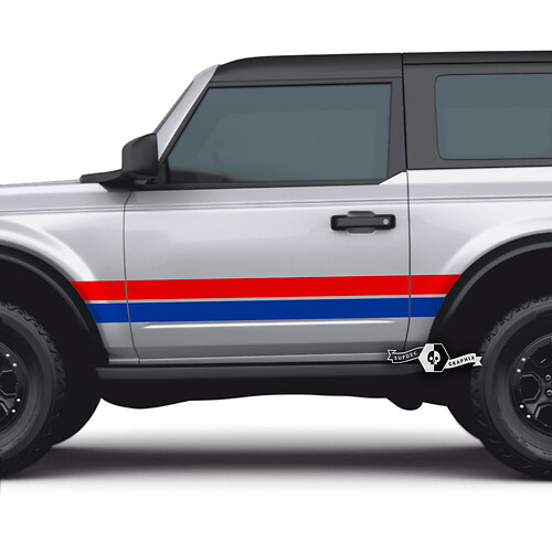 Dual Stripes Seiten-Vinylaufkleber für Musclecar Horse