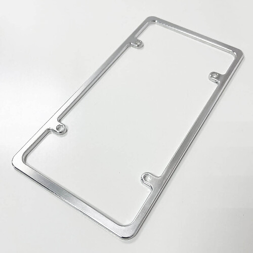 Schlanker Blanker US-Kennzeichenhalter aus Aluminium im Billet-Stil_1