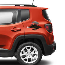 Paar Jeep Renegade Fender Mountain Side Logo Sonnenuntergang Retro Old School Grafik Vinyl Aufkleber Aufkleber Farbverlauf
 2