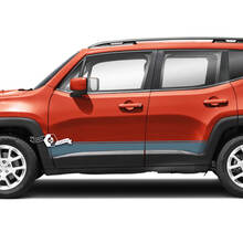 Paar Jeep Renegade Rocker Panel Side Stripe Graphic Vinyl Aufkleber Aufkleber
 2