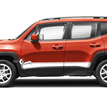 Paar Jeep Renegade Rocker Panel Side Stripe Graphic Vinyl Aufkleber Aufkleber
 3