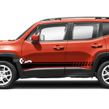 Paar Jeep Renegade Rocker Panel Side Lines Stripe Graphic Vinyl Aufkleber Aufkleber
 3
