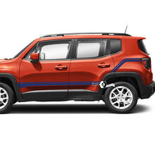 Paar Jeep Renegade Fender Doors Rear Side Stripe Graphic Vinyl Aufkleber Aufkleber
 3
