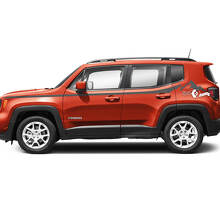 Paar Jeep Renegade Fender Mountain Doors Rear Side Stripe Graphic Vinyl Aufkleber Aufkleber
 2
