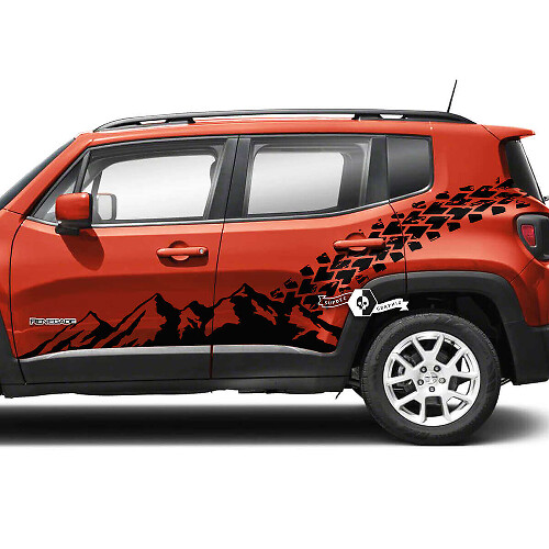 Mountain Side Streifen Reifenprofil-Aufkleber für Jeep Renegade