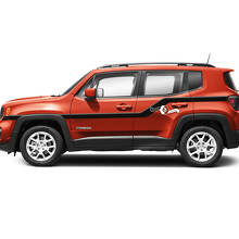Paar Jeep Renegade Fender Doors Rear Side Stripe Graphic Vinyl Aufkleber Aufkleber 2 Farben
 3