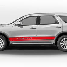 Zwillingszstreifen Vinylaufkleber-Set für Dodge Durango_3