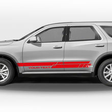 Vinyl-Aufkleber-Set mit zwei Seitenstreifen für Dodge Durango_3