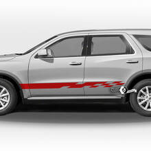 Paar Dodge Durango Seitentüren Rocker Panel Trim Schachbrett Flagge Streifen Aufkleber Vinyl Aufkleber
 2