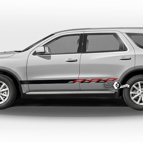 Paar Dodge Durango Seitentüren Rocker Panel Trim Schachbrett Flagge Streifen Aufkleber Vinyl Aufkleber 2 Farben
