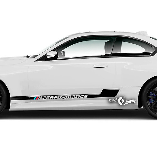Paar BMW M2 M240 G42 F22 F87 M Performance Seitenstreifen Türen Logo Streifen Vinyl Aufkleber Aufkleber
