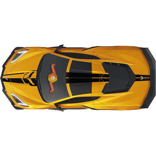 Rennstreifen Vollflächiger Seiten-Vinylaufkleber für Chevrolet Corvette C8