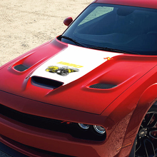 1320 Super Bee Style Motorhauben Vinyl-Aufkleber für Dodge Challenger_2