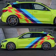 M Performance Schachbrettflaggen Türen Heckseiten Vinyl Aufkleber Sticker Für BMW M3 M4 2