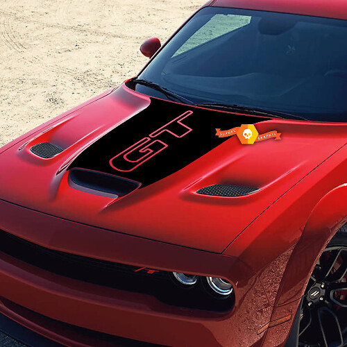 Hood Dodge Challenger 1320 Bee Logo Vinyl Aufkleber Aufkleber Hood Graphics
