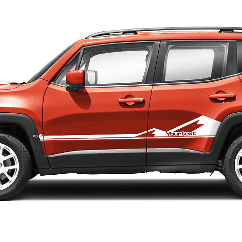 Paar Jeep Renegade Doors Side Mountains Graphic Stripe Vinyl Aufkleber Aufkleber Streifen

