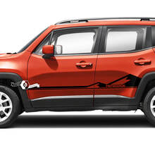 Paar Jeep Renegade Doors Side Mountains Graphic Stripe Vinyl Aufkleber Aufkleber Streifen
 2