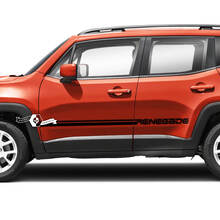 Paar Jeep Renegade Doors Side Logo Graphic Stripe Vinyl Aufkleber Aufkleber Streifen
 2