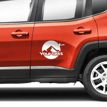 Paar Jeep Renegade Doors Side Mountains Graphic Logo Vinyl Aufkleber Aufkleber Streifen
 2