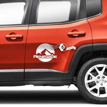 Paar Jeep Renegade Doors Side Mountains Graphic Logo Vinyl Aufkleber Aufkleber Streifen
 2