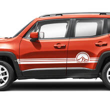 Paar Jeep Renegade Doors Side Mountains Trim Graphic Stripe Vinyl Aufkleber Aufkleber Streifen
 2