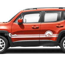 Paar Jeep Renegade Doors Side Mountains Trim Graphic Stripe Vinyl Aufkleber Aufkleber Streifen
 2