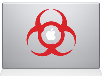 Biohazard-Aufkleber für MacBook Apple
