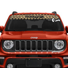 Jeep Renegade Vinyl-Aufkleber für Windschutzscheibe, Fenster, grafisches Logo, Reifenspur
 2