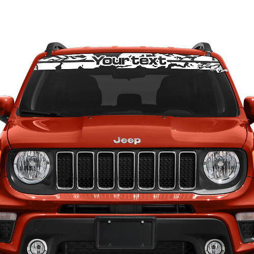 Individuelle Schriftart Vintage Windschutzscheibenaufkleber für Jeep Renegade