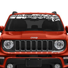Jeep Renegade Windschutzscheibenfenster Grafik Logo Battered Destroyed Vinyl Aufkleber Aufkleber
 2
