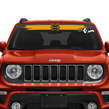 Jeep Renegade Windschutzscheibe Fenster Grafik Battered Destroyed Vinyl Aufkleber Aufkleber
 2