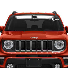 Jeep Renegade Windschutzscheibe Fenster Grafik Battered Destroyed Vinyl Aufkleber Aufkleber
 3