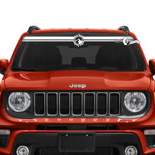 Grafik Berge Kompass Vinyl Aufkleber 2 für Jeep Renegade Windschutzscheibe Fenster 2