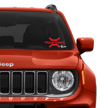 Benutzerdefinierter Text Grafik Vinylaufkleber für Jeep Renegade Windschutzscheibe Fenster 3
