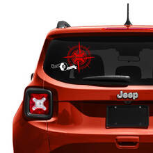 Jeep Renegade Heckklappen-Fenster-Logo, Kompass, Vinyl-Aufkleber
 2