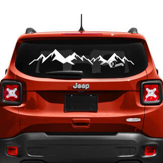 Jeep Renegade Tailgate Window Mountain Vinyl Aufkleber Aufkleber

