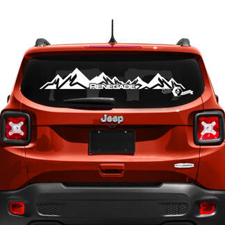 Jeep Renegade Tailgate Window Mountain Logo Vinyl Aufkleber Aufkleber
