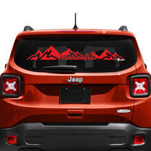 Mountain Custom Text Heckklappenfenster Vinyl Aufkleber für Jeep Renegade 2
