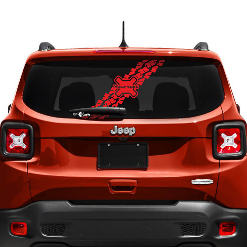 Individuelle Schriftzug-Reifenspuren-Heckklappenfenster Vinyl-Aufkleber für Jeep Renegade