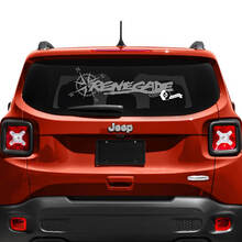Jeep Renegade Heckklappenfenster Kompass Reifenspur Vinyl Aufkleber Aufkleber
 2