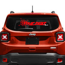Jeep Renegade Heckklappenfenster Kompass Reifenspur Vinyl Aufkleber Aufkleber
 3