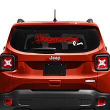 Jeep Renegade Heckklappenfenster Kompass Reifenspur Vinyl Aufkleber Aufkleber
 3