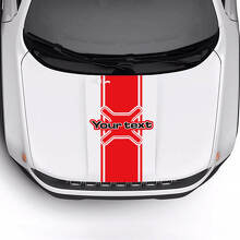 Individuell gestalteter Haubenstreifen-Vinylaufkleber in 2 Farben für Jeep Renegade Trailhawk 3