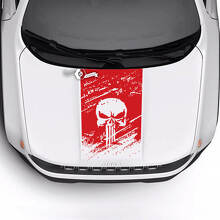 Jeep Renegade Trailhawk Sport Skull Destroyed Battered Hood Logo Stripe Vinyl Aufkleber Aufkleber
 3