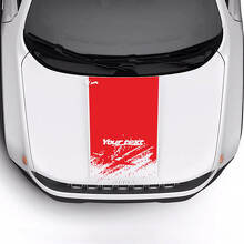 Benutzerdefinierter Text Zerstört Zerbeulter Motorhauben-Logo-Streifen Vinylaufkleber für Jeep Renegade Trailhawk 3