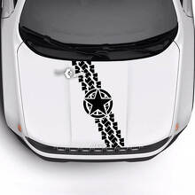 Jeep Renegade Trailhawk Sport Hood Military Star Tire Track Bald Eagle Vinyl Aufkleber Aufkleber
 3