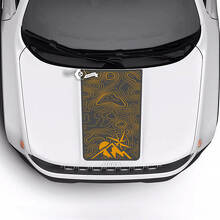 Jeep Renegade Trailhawk Sport Mountains Topografische Karte Kapuze Streifen Vinyl Aufkleber Aufkleber
 2