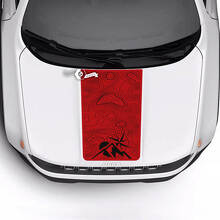 Jeep Renegade Trailhawk Sport Mountains Topografische Karte Kapuze Streifen Vinyl Aufkleber Aufkleber
 3