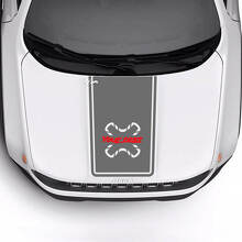 Individuelles Text-Motorhaubenleisten-Vinylaufkleber 2 Farben für Jeep Renegade Trailhawk 2