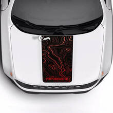Jeep Renegade Trailhawk Sport Topographic Map Hood Stripe Vinyl Aufkleber Aufkleber 2 Farben
 2